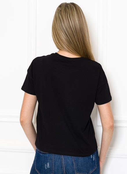 Női póló Due Linee - Fekete -
