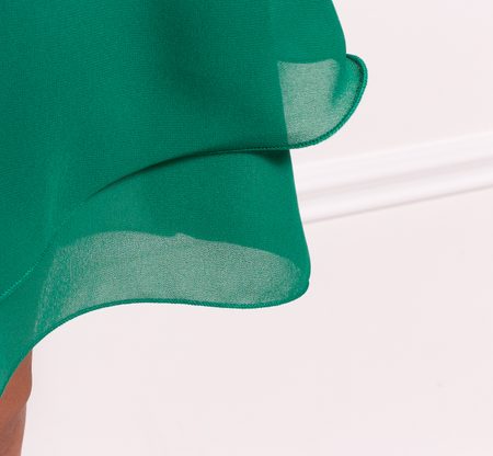 Dámske šifónové dlhšie šaty voľný strih - zelená -