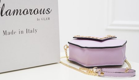 Real leather crossbody bag Glamorous by GLAM - Violet -