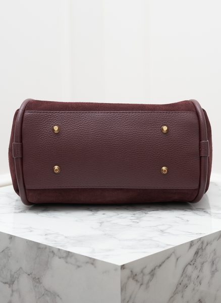 Real leather handbag Glamorous by GLAM - Wine -