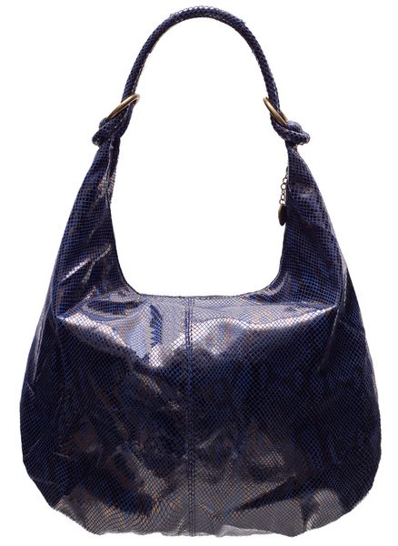 Real leather shoulder bag Glamorous by GLAM - Dark blue -