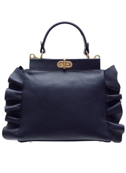 Real leather handbag Glamorous by GLAM - Dark blue -