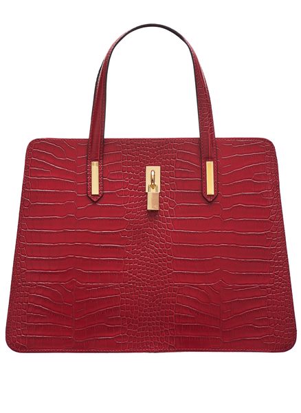 Bolso de cuero de mano para mujer Glamorous by GLAM - Rojo -