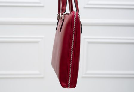 Real leather handbag Glamorous by GLAM - Wine -