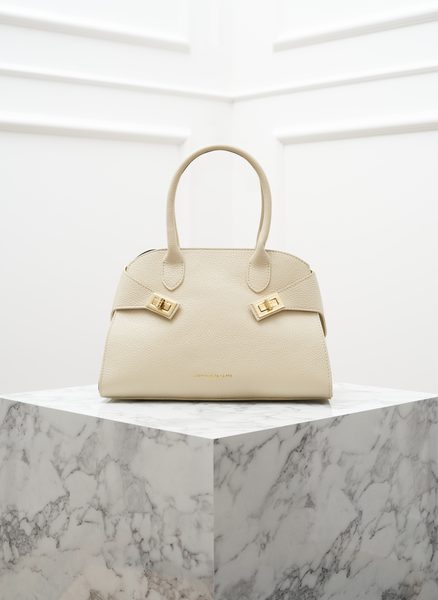 Real leather handbag Glamorous by GLAM - Beige -
