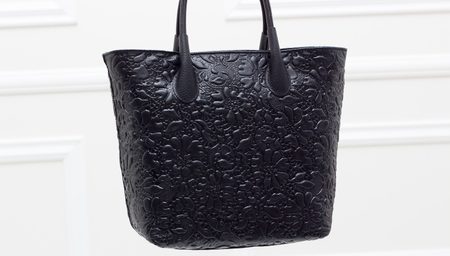 Bolso de cuero de mano para mujer Glamorous by GLAM - Negro -