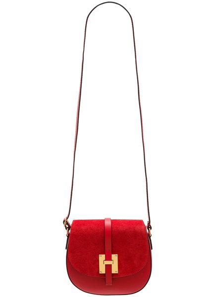 Real leather crossbody bag Glamorous by GLAM - Red -