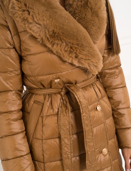 Női téli kabát Due Linee - Barna -