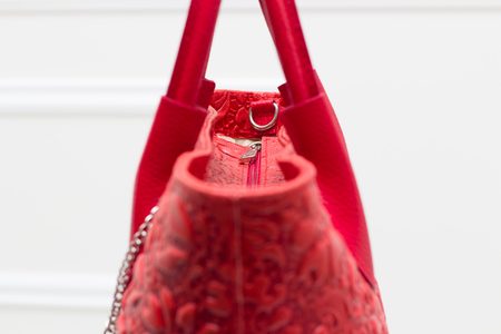 Real leather handbag Glamorous by GLAM - Red -