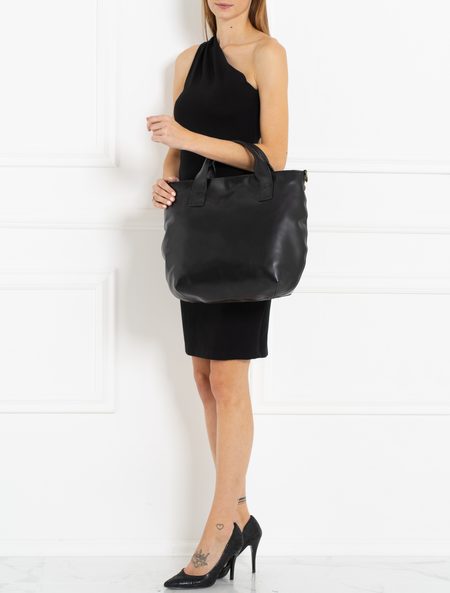 Bolso de cuero de mano para mujer Glamorous by GLAM Santa Croce - Negro -