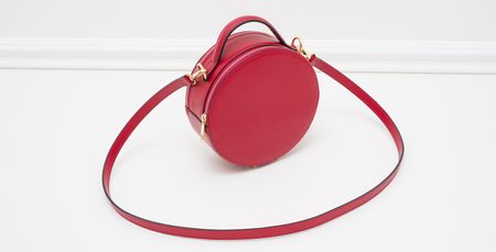 Real leather crossbody bag Glamorous by GLAM - Red -