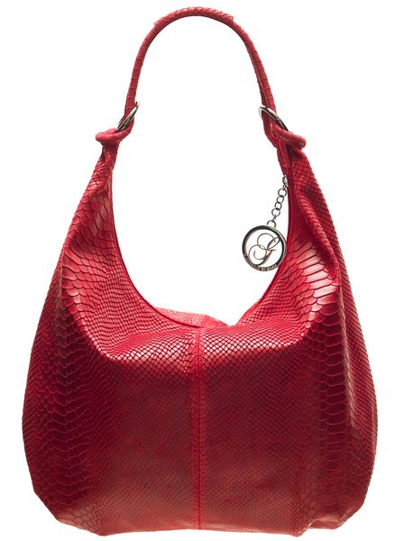 Real leather shoulder bag Glamorous by GLAM - Wine -