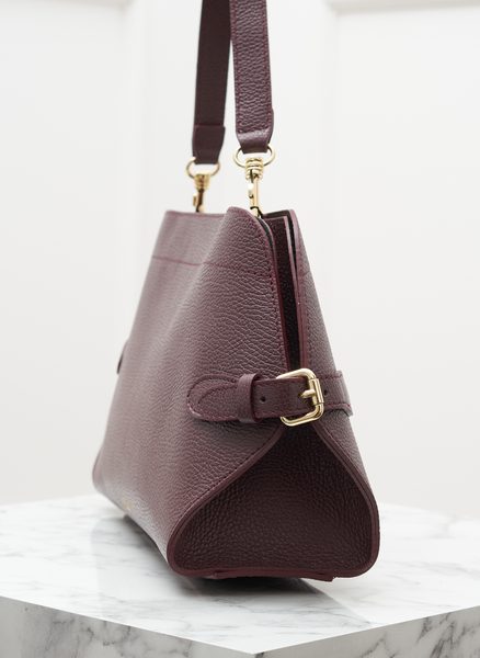 Real leather shoulder bag Glamorous by GLAM - Wine -