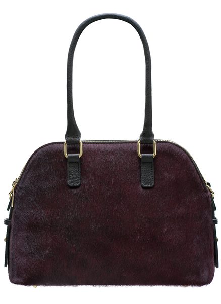 Bolso de hombro de cuero para mujer Glamorous by GLAM - Borgoña -