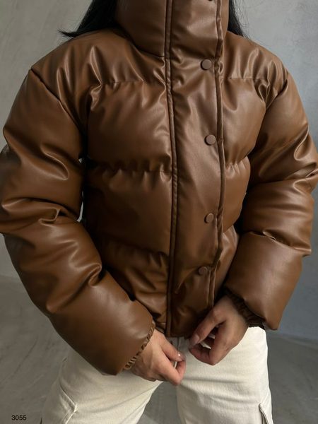 Női téli kabát Due Linee - Barna -