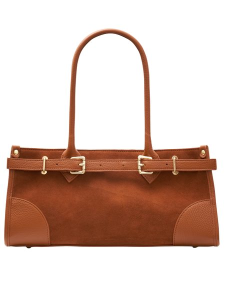 Real leather shoulder bag Glamorous by GLAM - Brown -