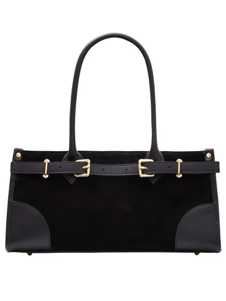 Real leather shoulder bag Glamorous by GLAM - Black -