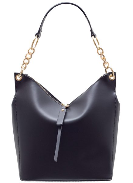 Real leather shoulder bag Glamorous by GLAM - Black -