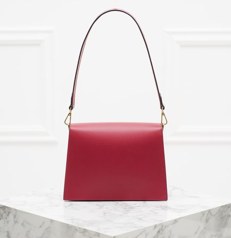 Real leather shoulder bag Glamorous by GLAM - Wine -