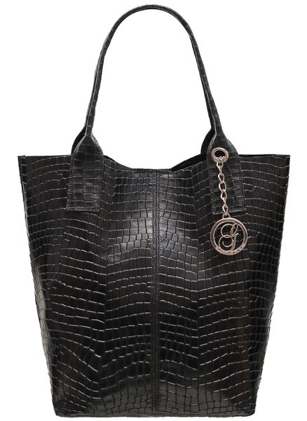 Real leather shopper bag Glamorous by GLAM - Black -