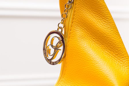 Real leather shoulder bag Glamorous by GLAM - Yellow -