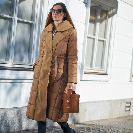 Dámská exkluzivní zimní bunda khaki -