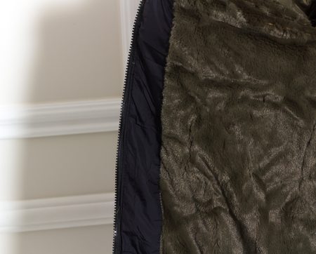 Dámská zimní bunda vajíčkový střih army zelená -