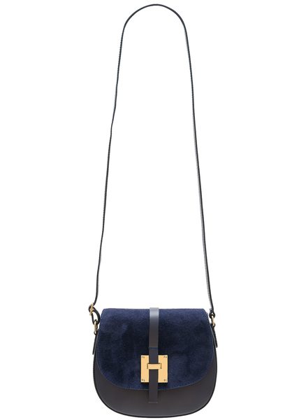 Real leather crossbody bag Glamorous by GLAM - Blue -