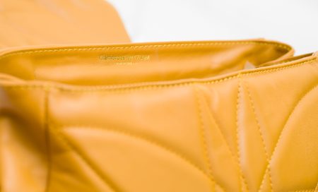 Real leather shoulder bag Glamorous by GLAM - Yellow -