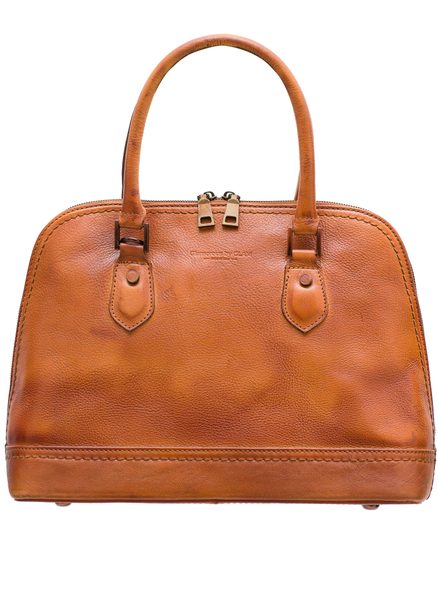 Real leather handbag Glamorous by GLAM Santa Croce - Brown -