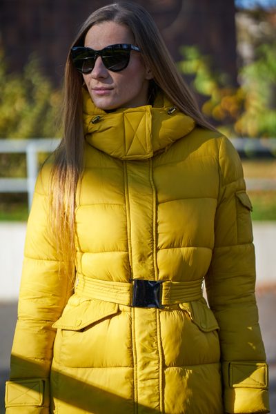 Chaqueta de invierno para mujer Due Linee - Amarillo -