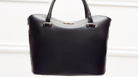 Real leather handbag Glamorous by GLAM - Black-white -