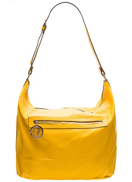 Real leather shoulder bag Glamorous by GLAM - Yellow -