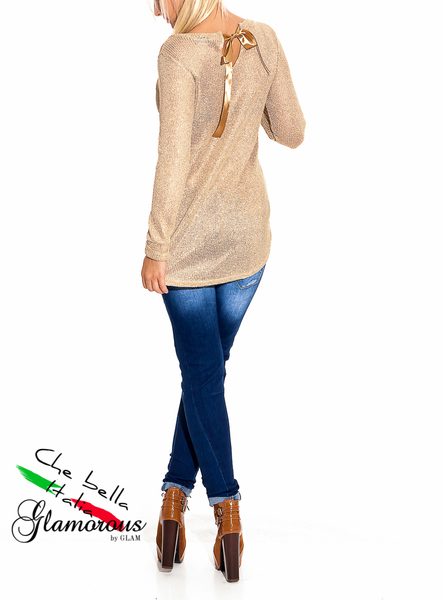 Dámský svetr zlatý -