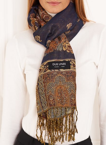 Scarf Due Linee - Violet -