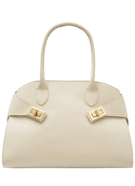Real leather handbag Glamorous by GLAM - Beige -