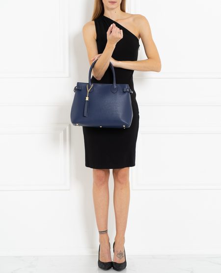 Real leather handbag Glamorous by GLAM - Dark blue -