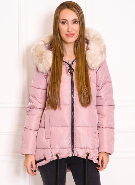 Women's winter jacket Due Linee - Pink -