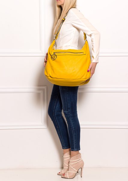 Real leather shoulder bag Glamorous by GLAM - Yellow -