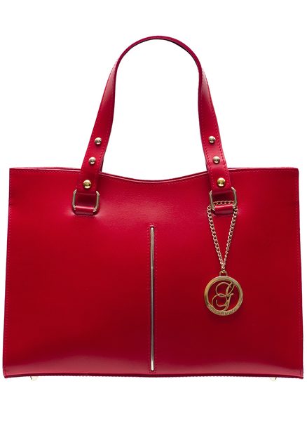 Real leather shoulder bag Glamorous by GLAM - Red -