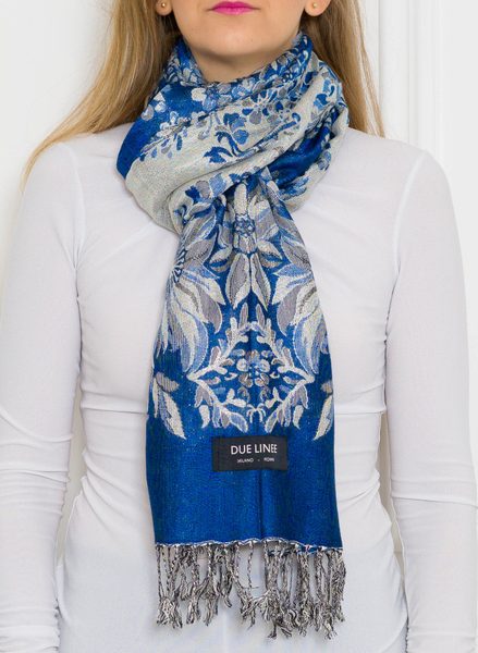 Women's scarf Due Linee - Blue -