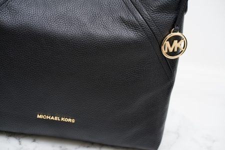 Bolso de hombro de cuero para mujer Michael Kors - Negro -