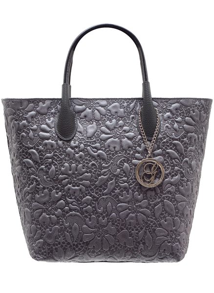 Real leather handbag Glamorous by GLAM - Grey -