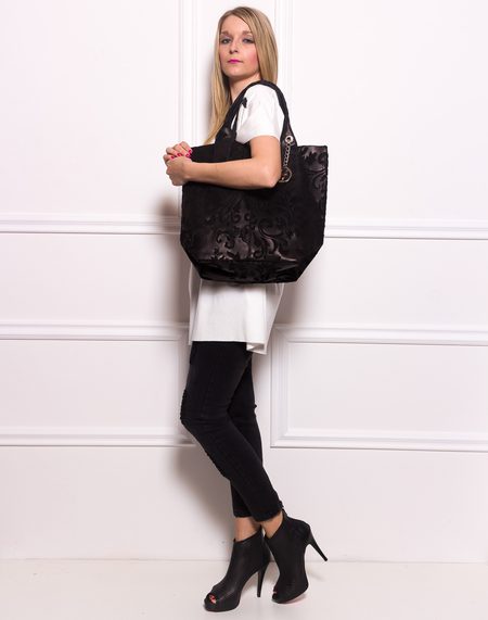 Bolso de hombro de cuero para mujer Glamorous by GLAM - Negro -