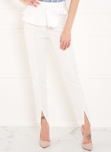 Damskie spodnie Glamorous by Glam - biały -