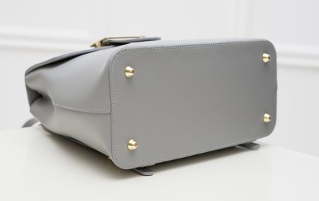 Women's real leather backpack Glamorous by GLAM - Grey -