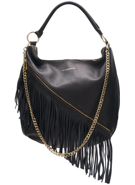 Bolso de hombro de cuero para mujer Glamorous by GLAM - Negro -