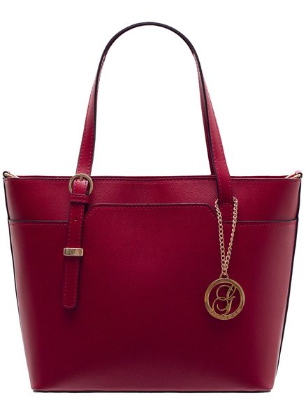 Real leather handbag Glamorous by GLAM - Red -