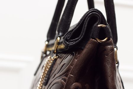 Real leather handbag Glamorous by GLAM - Brown -