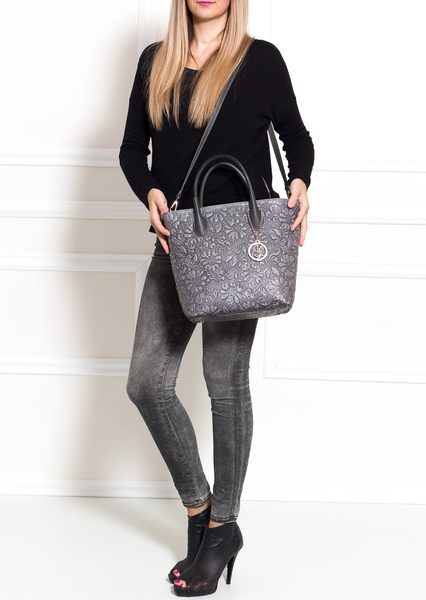 Borsa a mano da donna in pelle Glamorous by GLAM - Grigio -